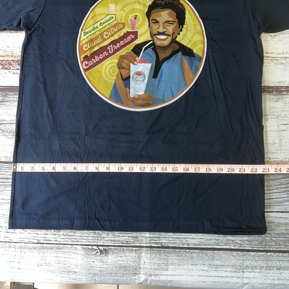 Star Wars Blue T-Shirt “you ol’ smoothie” Landonis Balthazar Calrissian Sz XL - Picture 8 of 10